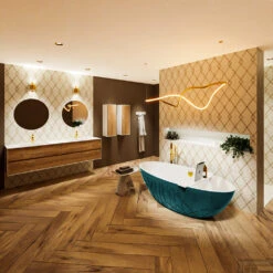 HOLM Vrijstaand Bad 180x85cm Kleur Smag / Talc -Sealkin Badkamermeubilair Winkel holm 1 00015