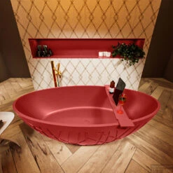 HOLM Vrijstaand Bad 180x85cm Kleur Fire / Fire -Sealkin Badkamermeubilair Winkel holm 3 00025