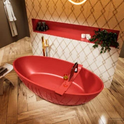 HOLM Vrijstaand Bad 180x85cm Kleur Fire / Fire -Sealkin Badkamermeubilair Winkel holm 4 00025