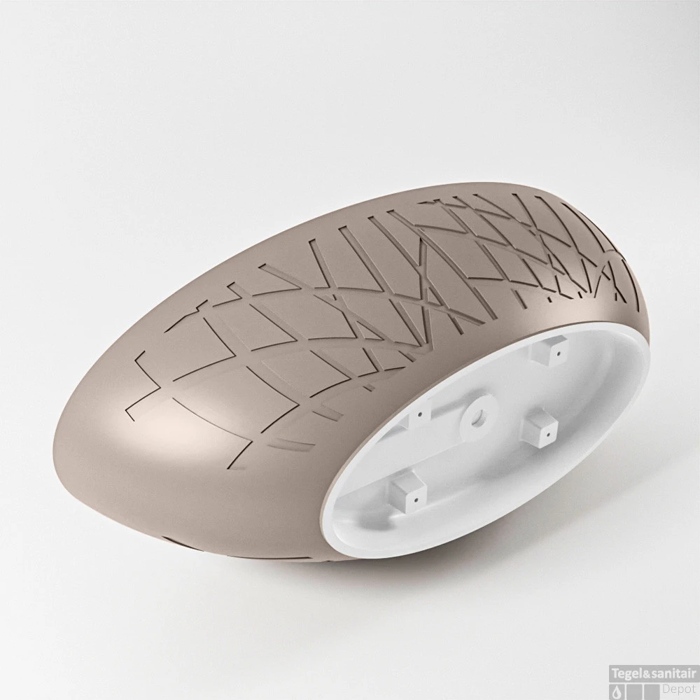 HOLM Vrijstaand Bad 180x85cm Kleur Smoke / Talc 8 HOLM Vrijstaand Bad 180x85cm Kleur Smoke / Talc - Afbeelding 6