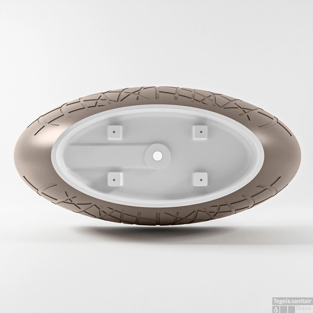 HOLM Vrijstaand Bad 180x85cm Kleur Smoke / Talc 9 HOLM Vrijstaand Bad 180x85cm Kleur Smoke / Talc - Afbeelding 7