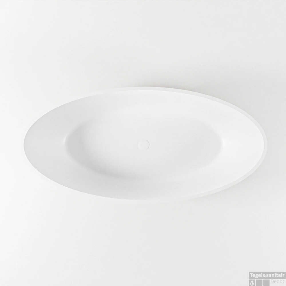 HOLM Vrijstaand Bad 180x85cm Kleur Smoke / Talc 10 HOLM Vrijstaand Bad 180x85cm Kleur Smoke / Talc - Afbeelding 8