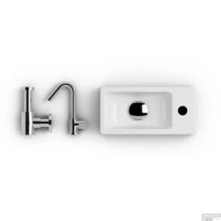 Fonteinset Clou InBe 36x18x9 Keramiek Wit (incl. Kraan Afvoerplug En Sifon) -Sealkin Badkamermeubilair Winkel ib 03.03097 fonteinset clou inbe 36x18x9 keramiek wit incl. kraan afvoerplug en sifon 3