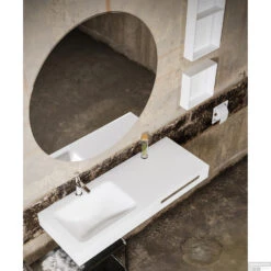 In Of Opbouwnis BWS 149.5x29.5x8 Cm Met 3 Schappen Wit -Sealkin Badkamermeubilair Winkel in of opbouwnis boss wessing 149.5x29.5x8 cm met 3 schappen wit 2