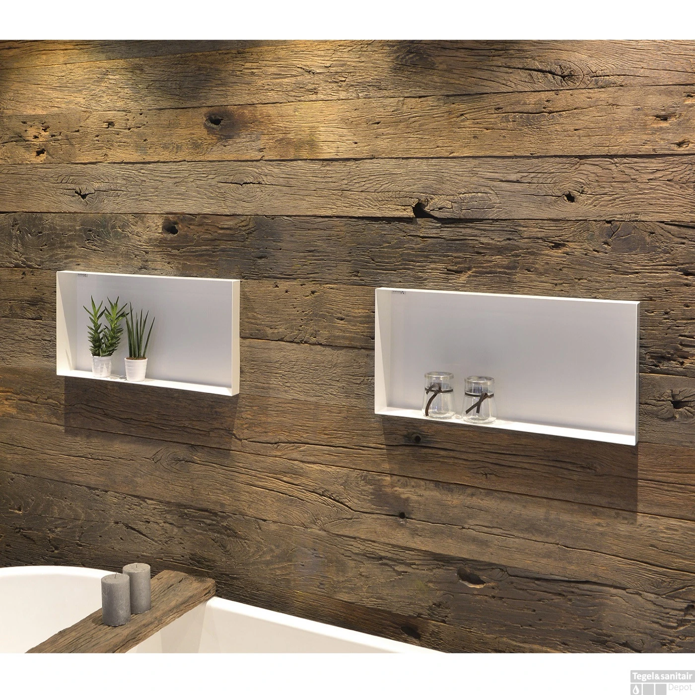 In Of Opbouwnis Looox CBoX Rechthoek 60x30x10 Wit 4 In Of Opbouwnis Looox CBoX Rechthoek 60x30x10 Wit - Afbeelding 2