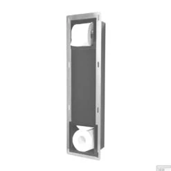 Inbouw Toiletrolhouder BWS Met Reserve Rolhouder RVS Gunmetal -Sealkin Badkamermeubilair Winkel inbouw toiletrolhouder bws met reserve rolhouder rvs gunmetal sfeer