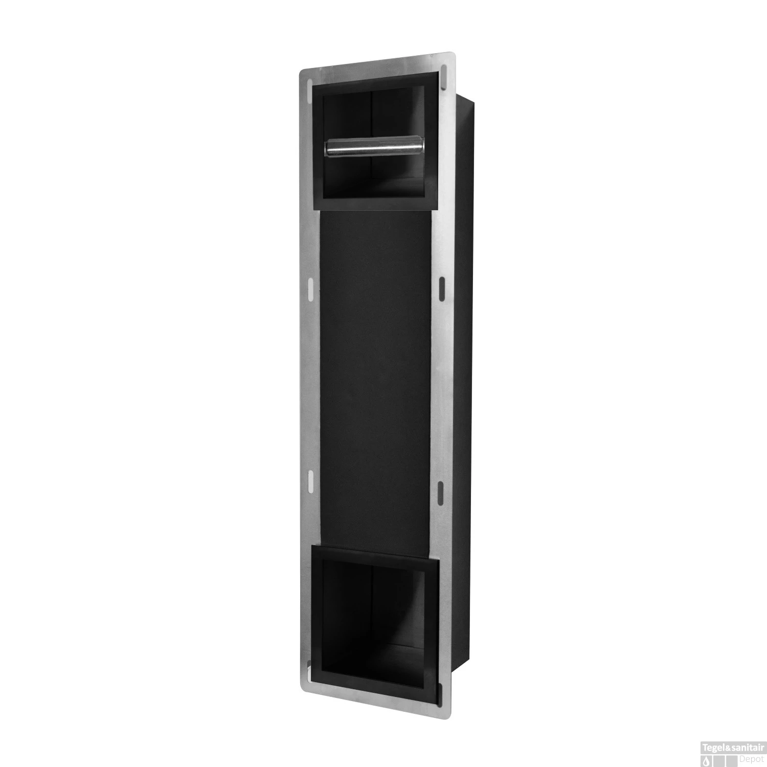 Inbouw Toiletrolhouder En Reserverolhouder Wiesbaden Mat Zwart 4 Inbouw Toiletrolhouder En Reserverolhouder Wiesbaden Mat Zwart - Afbeelding 2