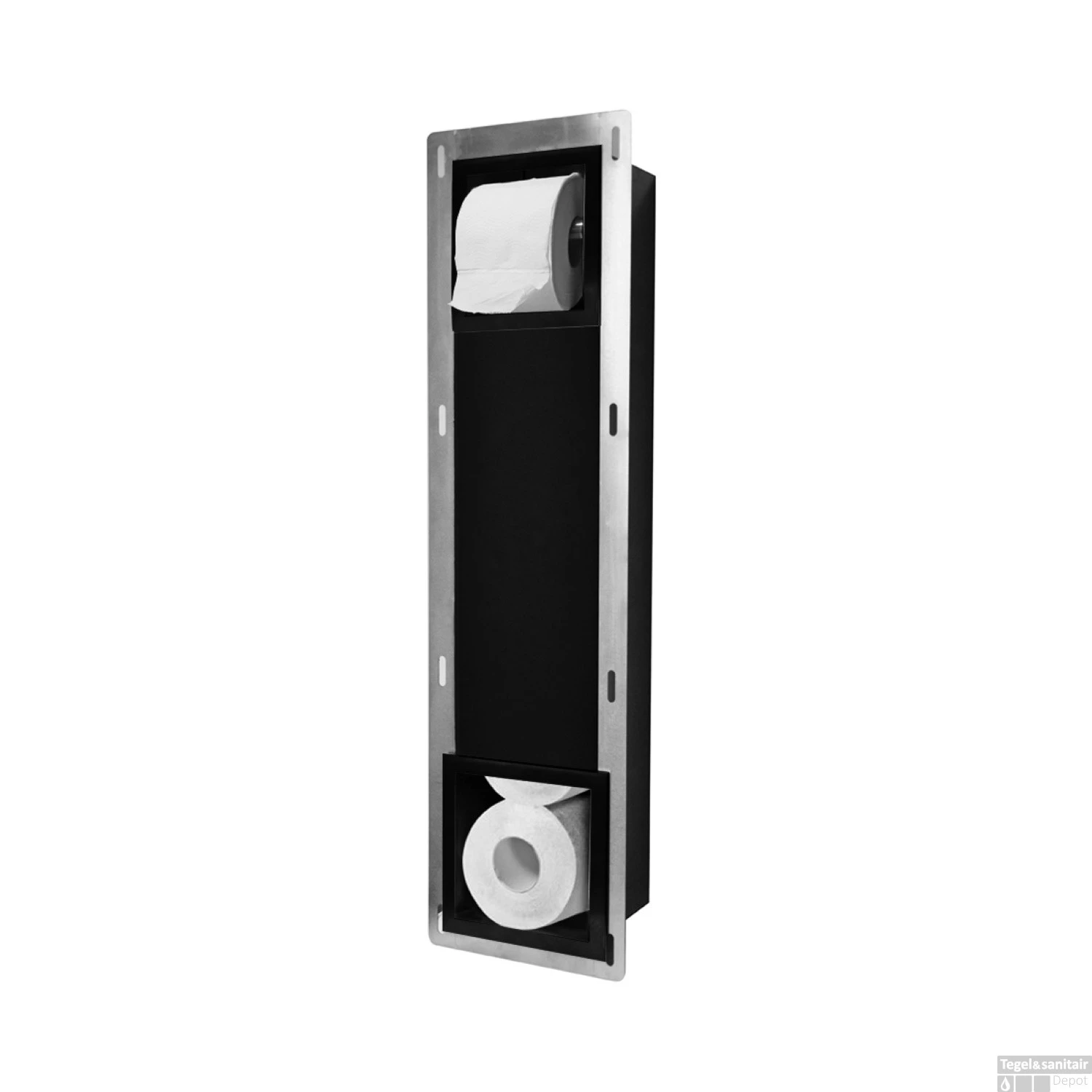 Inbouw Toiletrolhouder En Reserverolhouder Wiesbaden Mat Zwart 3 Inbouw Toiletrolhouder En Reserverolhouder Wiesbaden Mat Zwart