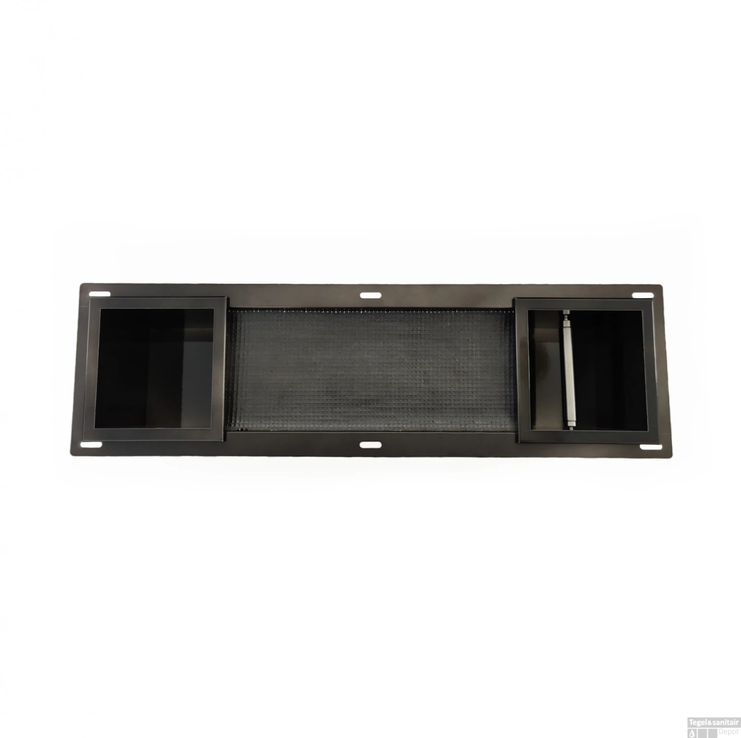 Inbouw Toiletrolhouder BWS Met Reserve Rolhouder RVS Black Chrome 7 Inbouw Toiletrolhouder BWS Met Reserve Rolhouder RVS Black Chrome - Afbeelding 5