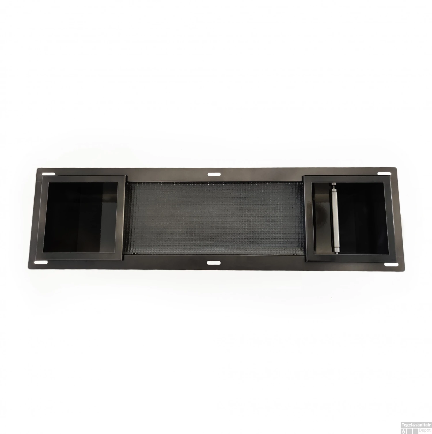 Inbouw Toiletrolhouder BWS Met Reserve Rolhouder RVS Black Chrome 4 Inbouw Toiletrolhouder BWS Met Reserve Rolhouder RVS Black Chrome - Afbeelding 2