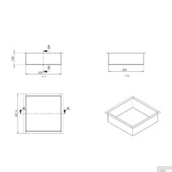 BWS Inbouwnis | 30x30x10cm | RVS Goud -Sealkin Badkamermeubilair Winkel inbouwnis wiesbaden 30x30x10 cm rvs goud 3
