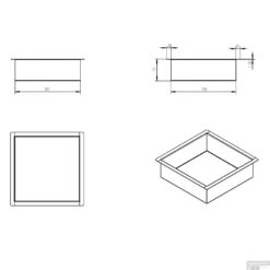 Wiesbaden Inbouwnis | Exellence | 30x30x7cm | Geborsteld Messing Goud -Sealkin Badkamermeubilair Winkel inbouwnis wiesbaden 30x30x7 cm geborsteld messing tech