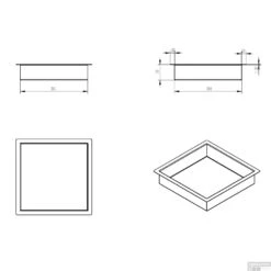 Wiesbaden Inbouwnis | Exellence | 30x30x7cm | RVS Mat Wit -Sealkin Badkamermeubilair Winkel inbouwnis wiesbaden 30x30x7 cm rvs mat wit tech