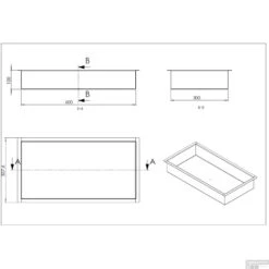 BWS Inbouwnis | 30x60x10cm | RVS Mat Wit -Sealkin Badkamermeubilair Winkel inbouwnis wiesbaden 30x60x10 cm rvs mat wit tech