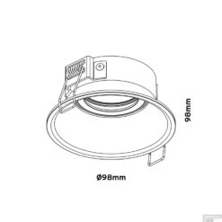 Inbouwspot Boss & Wessing David GU10 9.8 Cm Wit -Sealkin Badkamermeubilair Winkel inbouwspot boss wessing david gu10 9.8 cm wit tech