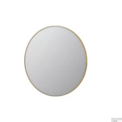 Ink Spiegel Rond Mat Goud Aluminium Kader 120 X 3,5 Cm