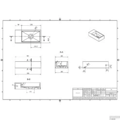 INK Versus Fontein Quartz Zonder Kraangat Links Beton 36x18x9cm -Sealkin Badkamermeubilair Winkel ink versus fontein quartz zonder kraangat links beton 36x18x9cm tech