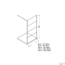 BWS Inloopdouche Frame 30x200 Cm 8mm NANO Glas Mat Zwart Raster 9 BWS Inloopdouche Frame 30x200 Cm 8mm NANO Glas Mat Zwart Raster -Sealkin Badkamermeubilair Winkel inloopdouche bws frame tech 2 7