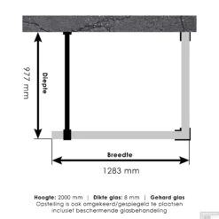 Inloopdouche Compleet Just Creating Profielloos 100x130 Cm Reversed Gunmetal -Sealkin Badkamermeubilair Winkel inloopdouche compleet just creating profielloos 100x130 cm reversed gunmetal tec