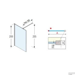 Inloopdouche Novellini Kuadra H 130x200 Cm Helder Glas Mat Zwart Profiel -Sealkin Badkamermeubilair Winkel inloopdouche novellini kuadra h 130x200 cm tech