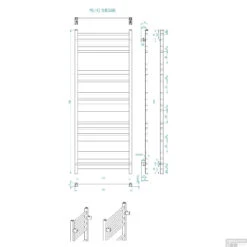 Handdoekradiator Sapho Metro Recht 60x151 Cm Wit 9 Handdoekradiator Sapho Metro Recht 60x151 Cm Wit -Sealkin Badkamermeubilair Winkel ir425 handdoekradiator sapho metro recht 60x151 cm wit 3