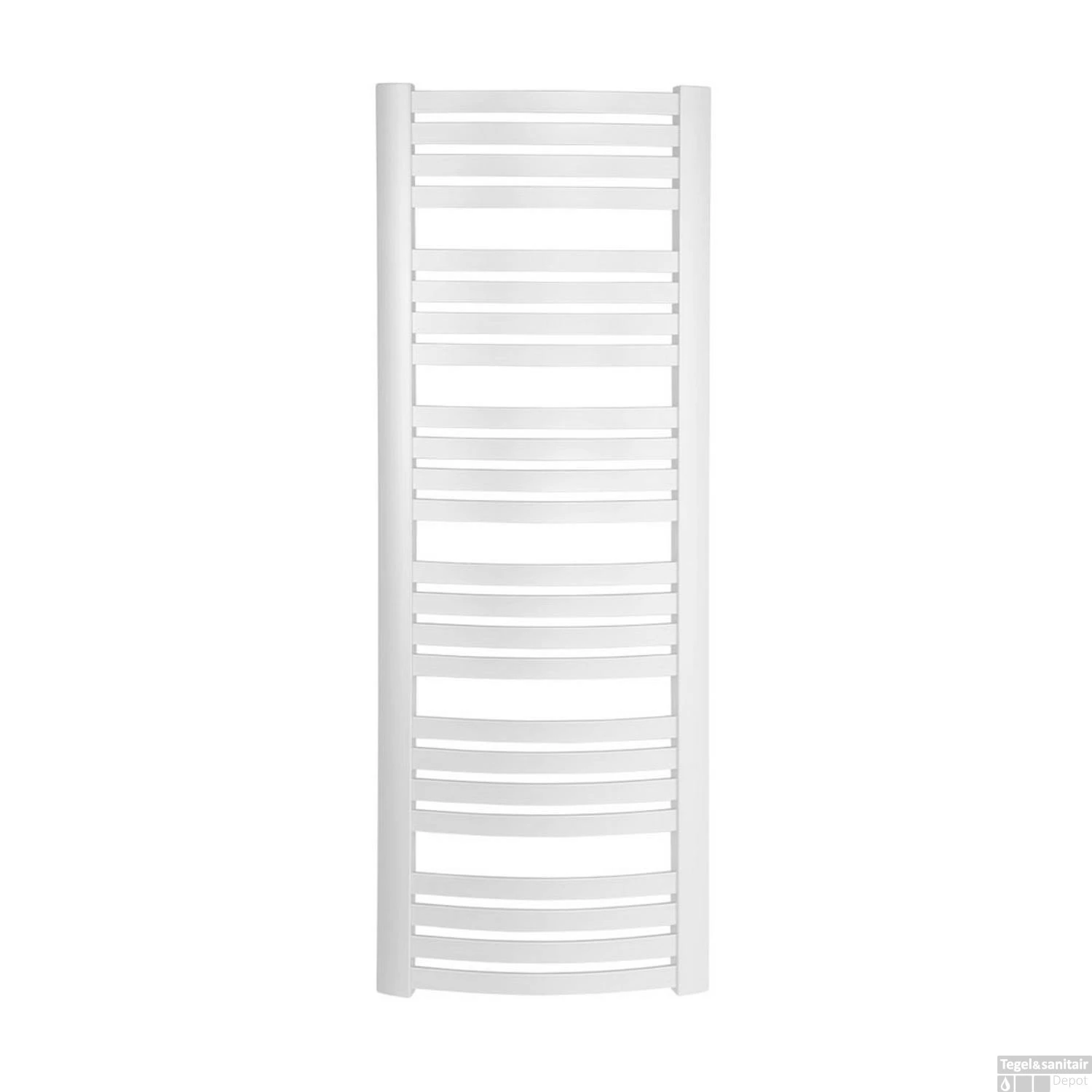 Handdoekradiator Sapho Sidi Gebogen 59.5x166.7 Cm 849W Wit