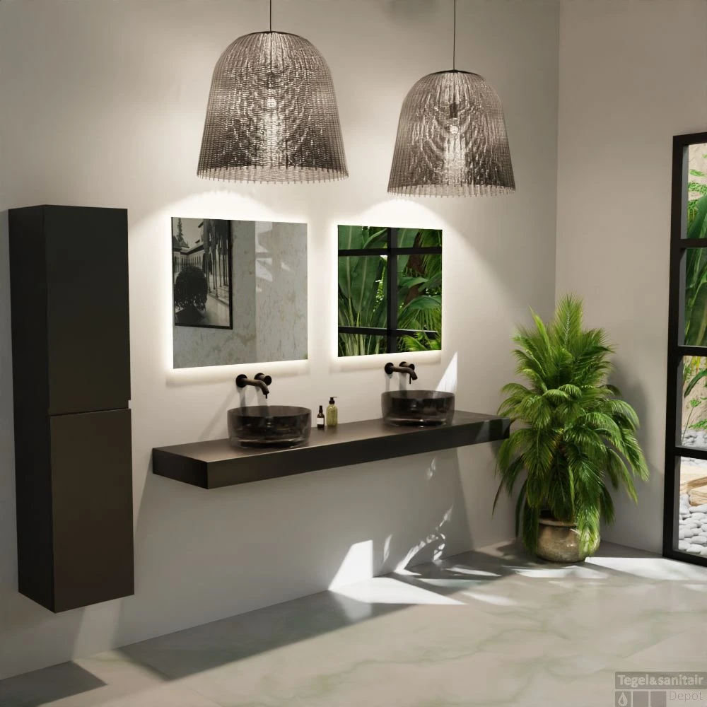 MONDIAZ JEWEL Waskom Transparant 40cm Kleur Black 7 MONDIAZ JEWEL Waskom Transparant 40cm Kleur Black - Afbeelding 5