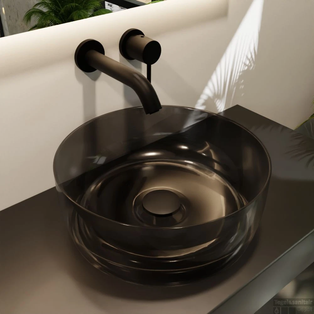 MONDIAZ JEWEL Waskom Transparant 40cm Kleur Black 4 MONDIAZ JEWEL Waskom Transparant 40cm Kleur Black - Afbeelding 2