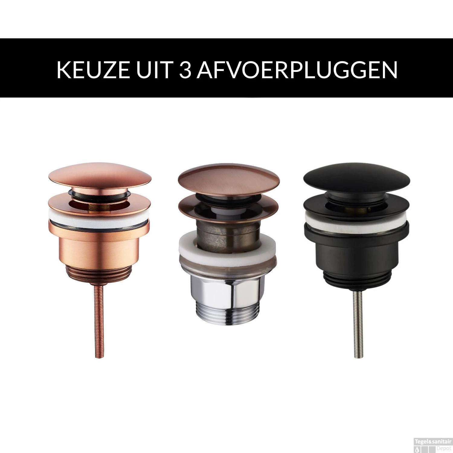 Waskomset BWS Ovaal 40x33x14.5 Cm Keramiek Mat Zwart / Koper (inclusief Kraan, Afvoer En Sifon) - Afbeelding 4