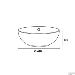 Opbouwwastafel Keramiek Kos (440x440x175 Mm) 7 Opbouwwastafel Keramiek Kos (440x440x175 Mm) -Sealkin Badkamermeubilair Winkel kos