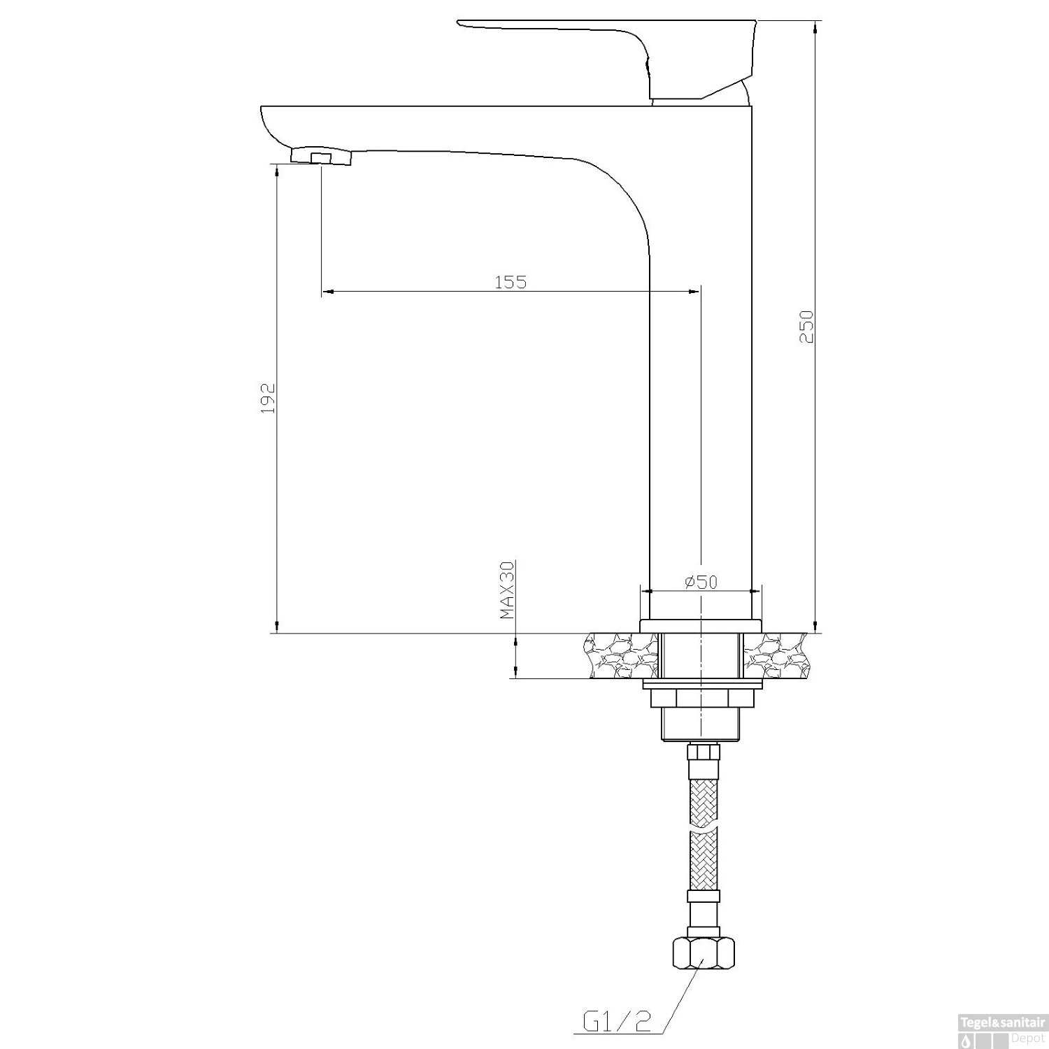 Waskompack Barco Keramiek 40x33x14.5 Cm CHROOM (Keuze Uit 3 Kranen) 9 Waskompack Barco Keramiek 40x33x14.5 Cm CHROOM (Keuze Uit 3 Kranen) - Afbeelding 7