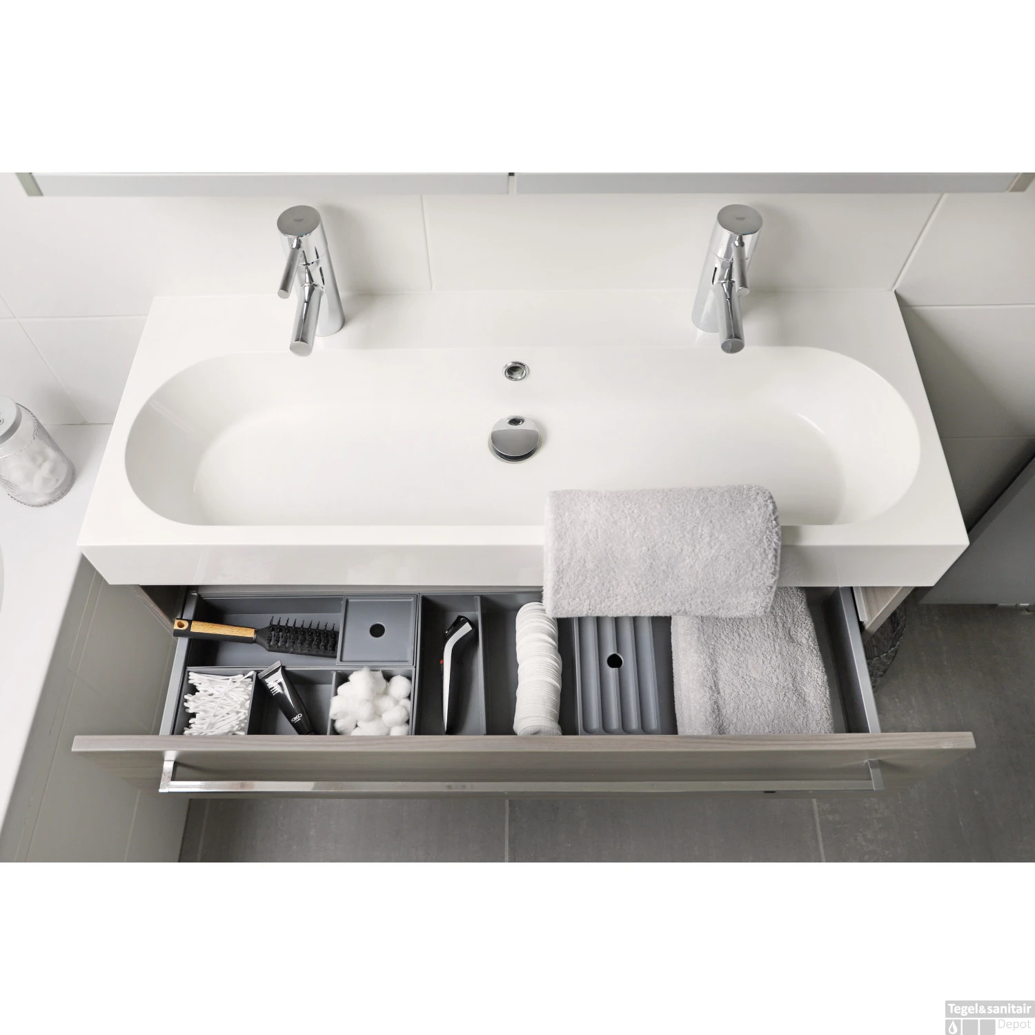 Lade Organizer Differnz 32x11x6 Cm Grijs 4 Lade Organizer Differnz 32x11x6 Cm Grijs - Afbeelding 2