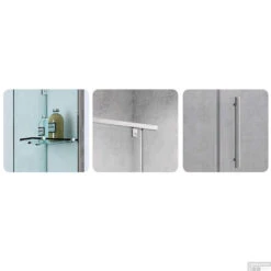 Douchecabine Lacus Lampedusa Met Glazen Planchet 90 Cm Klapdeur 8mm Nanoglas -Sealkin Badkamermeubilair Winkel lampedusa 01 douchedeur met planchetten detail 2