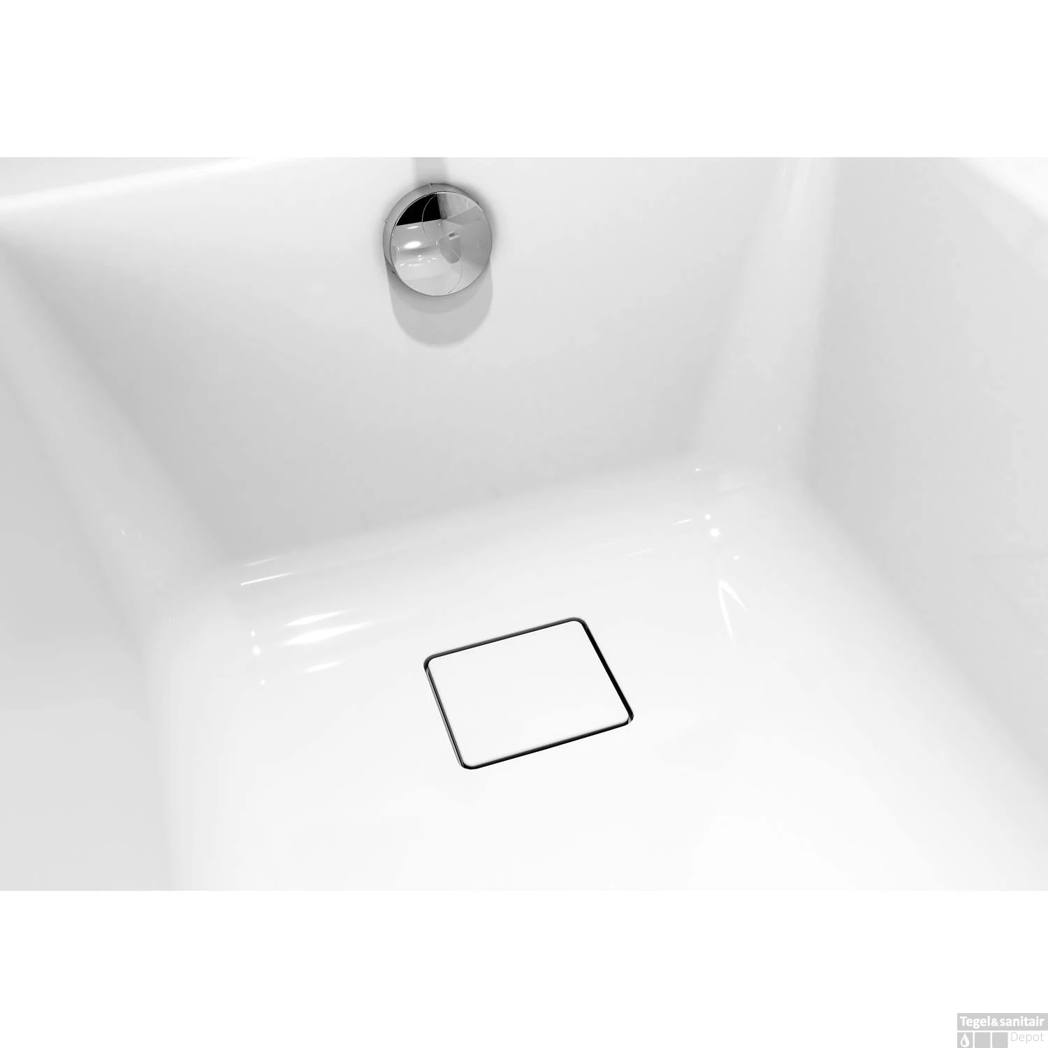 Ligbad Allibert Aero Rechthoekig Bad 180x80x52 Cm Incl. Afvoerdeksel En Poten - Afbeelding 2