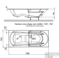 Ligbad Allibert Moovance Rechthoek Toplax Duobad Wit 170x75 Cm 7 Ligbad Allibert Moovance Rechthoek Toplax Duobad Wit 170x75 Cm -Sealkin Badkamermeubilair Winkel ligbad allibert moovance rechthoek toplax duobad wit 170x75 cm tech