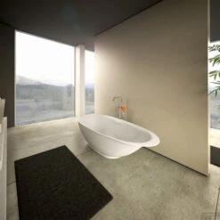 Ligbad Clou First 182x82x49cm Aluite Mat Wit (Vrijstaand) -Sealkin Badkamermeubilair Winkel ligbad clou first 182x82x49cm aluite mat wit vrijstaand sfeer1