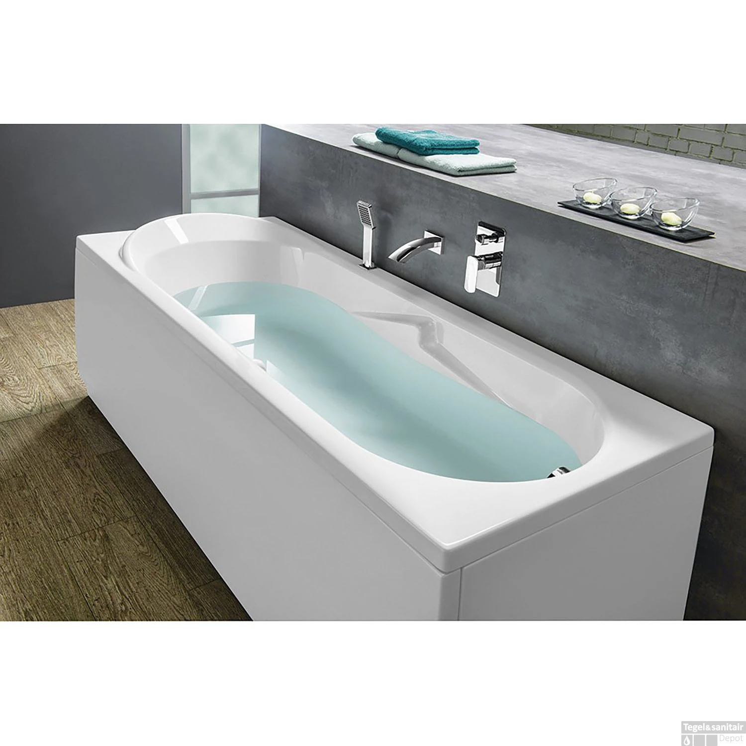 Ligbad Polysan Adriana 160x74x45 Cm Acryl Wit 4 Ligbad Polysan Adriana 160x74x45 Cm Acryl Wit - Afbeelding 2