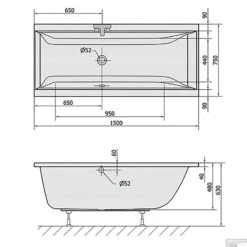Ligbad Polysan Cleo Inbouw 150x75x48 Cm Wit 13 Ligbad Polysan Cleo Inbouw 150x75x48 Cm Wit -Sealkin Badkamermeubilair Winkel ligbad polysan cleo inbouw 150x75x48 cm wit sph27611 tech