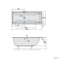 Ligbad Polysan Cleo Slim Inbouw 160x70x48 Cm Wit -Sealkin Badkamermeubilair Winkel ligbad polysan cleo slim inbouw 160x70x48 cm wit sph73611s tech