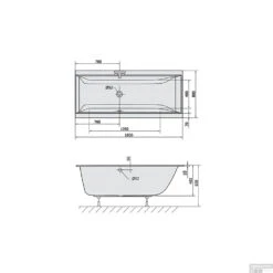 Ligbad Polysan Cleo Slim Inbouw 180x80x48 Cm Wit -Sealkin Badkamermeubilair Winkel ligbad polysan cleo slim inbouw 180x80x48 cm wit sph95611s tech