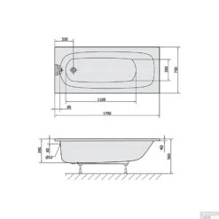 Ligbad Polysan Ebro Inbouw 170x75x39 Cm Wit -Sealkin Badkamermeubilair Winkel ligbad polysan ebro inbouw 170x75x39 cm wit sph26711 tech