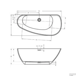 Ligbad Riho Granada Vrijstaand Rechts 170x80 Cm Mat Wit -Sealkin Badkamermeubilair Winkel ligbad riho granada vrijstaand 170x80 cm mat wit tech