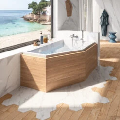 Ligbad Sanindusa Delta Compact Links 160x90 Cm Wit -Sealkin Badkamermeubilair Winkel ligbad sanindusa delta compact links 160x90 cm wit sfeer 2