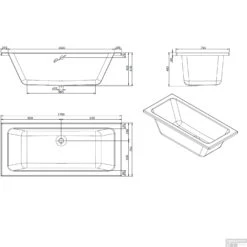 Ligbad Sanindusa Plan 170x75 Cm Acryl Wit -Sealkin Badkamermeubilair Winkel ligbad sanindusa plan 170x70 cm acryl wit tech 1