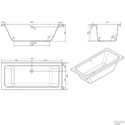 Ligbad Sanindusa Plan 180x80 Cm Acryl Wit 10 Ligbad Sanindusa Plan 180x80 Cm Acryl Wit -Sealkin Badkamermeubilair Winkel ligbad sanindusa plan 180x80 cm acryl wit tech