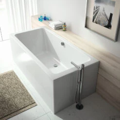 Ligbad Sanindusa Plan 180x80 Cm Acryl Wit 9 Ligbad Sanindusa Plan 180x80 Cm Acryl Wit -Sealkin Badkamermeubilair Winkel ligbad sanindusa plan acryl wit sfeer 1