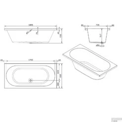 Ligbad Sanindusa Urb.y 190x90 Cm Acryl Wit 7 Ligbad Sanindusa Urb.y 190x90 Cm Acryl Wit -Sealkin Badkamermeubilair Winkel ligbad sanindusa urb.y 190x90 cm acryl wit tech 1