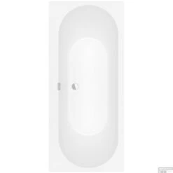 Ligbad Villeroy & Boch Oberon Duobad Quaryl 170 X 75 CM Met Poten Inclusief Overloopcombinatie Stone White