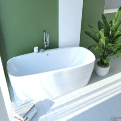 Ligbad Vrijstaand Boss & Wessing 170x80x57 Cm Wit -Sealkin Badkamermeubilair Winkel ligbad vrijstaand boss wessing 170x80x57 cm wit sfeer1