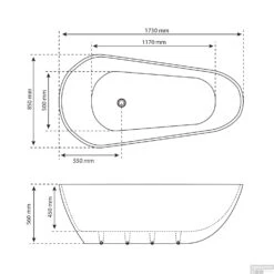 Ligbad Vrijstaand Boss & Wessing 173x85x56 Cm Wit -Sealkin Badkamermeubilair Winkel ligbad vrijstaand boss wessing 173x85x56 cm wit tech